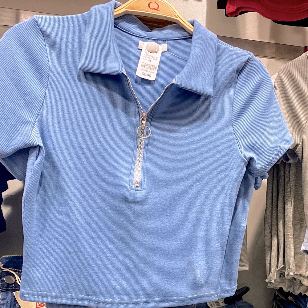 Zipper Crop top